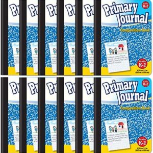 Better Office Products Primary Journal, Hardcover, Primary Composition Book Notebook - Grades K-2, 100 Sheet, One Subject, 9.75" x 7.5", Blue Cover-12 Pack