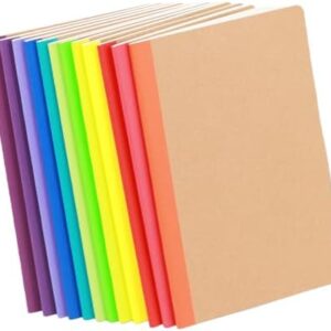 12 Pack Kraft Notebooks, Journals in Bulk for Writing, Blank Paper Sketchbooks, 60 Pages Notebook, 8.3x5.5 Inch, A5 Size, Travel Journal Set, for Gifts, Students and Office Supplies