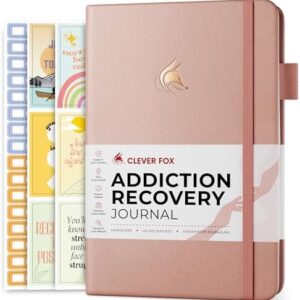 Clever Fox Addiction Recovery Journal – Addiction Treatment Planner, Mindfulness Workbook for Addiction Recovery Planner – Daily Sobriety Journal to Support Recovery Progress, A5 Size – Rose Gold