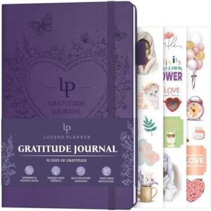 Legend Gratitude Journal – Guided Daily Journal to Foster Positivity & Happiness – Grateful Notebook to Write In – Inspirational Affirmation & Thankful Journal – Hardcover (Purple)