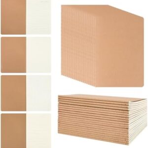 20 Pack Kraft Notebooks with 4 Different Types of A5 Journaling Notebooks, 8.3x5.5 Inch, 80 GSM/64 Pages A5 Themed Notebook, Travel Journal Set, Adult Student Gifts School Office Supplies