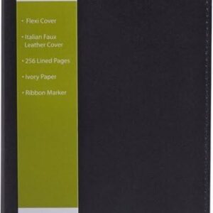 Eccolo World Traveler Simple Journal Collection, Small, Black, 4 by 6-Inch