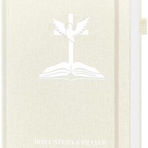 Bible Study Journal & Prayer Journal, Bible Reading Tracker, Verse Mapping Journal, Guided Christian Devotional Planner, Church Notes Notebook, Religious Gifts for Women Men