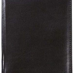 C.R. Gibson Large Black Leather Journal Notebook, 6.5" x 9", 192 Pages