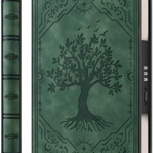 ZXHQ Diary with Lock, Hardcover(14.8 cm x 21 cm) Leather Lock Journal, Built-in Lock, 180° Lay Flat, Tree of Life Embossed Cover, 100 Gsm Thick Paper
