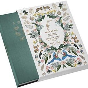 Primrosia A5 Dot Grid Watercolor Journal Notebook – 160 Pages I 160gsm Premium Heavy Paper, No Bleed – Luxe Linen Hard Cover with Cute Toucan Slip Cover (Jungle Green)