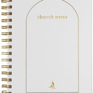 Church Notes Journal - Sermon Notes Christian Notebook - Bible Study Journal Original Linen Hardcover Guilded Notebook for Note Taking, Spiritual Growth - Bible Study Supplies Gift for Women and Men