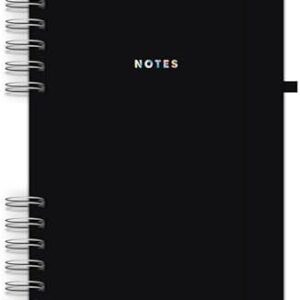 Astrobrights Twin Wire Journal, Hardcover, Black Matte, 6.5" x 8.5", Bright Colored Pages, 90 Sheets/180 Ruled Pages (92089)