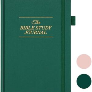 JUBTIC Bible Study Journal with Verse, Prayer Journal for Woman & Men, Christian Planner, Study Scripture Notebook, Faith & Devotional Journal, Bible Notebooks for Note Taking, Christian Gifts (Dark Green)