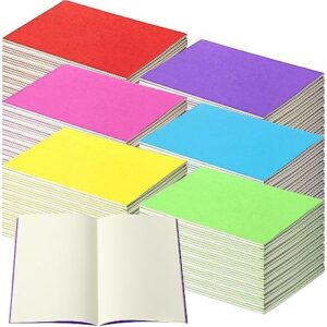 Thenshop 30 Pcs A5 Kraft Unlined Notebooks Sketchbooks Composition Notebooks Blank Journals Bulk for Students Travel School Office Supplies 60 Pages 8.3x5.5 Inch(Bright Color)
