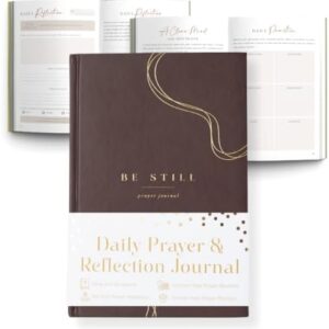 The Prayer Journal for Men and Women 2025: Daily Scriptures for Reflection, 5.5x8" Bible Study and Prayer Tracker, Christian Gift for Spiritual Growth and Devotional Journaling, Brown