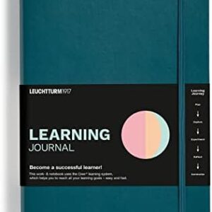 LEUCHTTURM1917 - Cleer Learning Journal - The Ideal Guided Journal, Workbook, and Notebook for Actively Acquiring New Professional and Personal Skills and Knowledge, Pacific Green