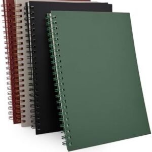 4 Pack Spiral Notebook - A5 Size 7mm College Ruled Lined Paper - Planner, Bullet Journaling, Note Taking, Composition, Writing, Journal, Diary for Study, Work, School (4, Assorted)
