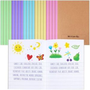 Henoyso 20 Pcs Primary Composition Notebook 9 3/4 x 7 1/2 Inch Kids Journal, Back to School Supplies, K-2 Primary Writing Notebook for Kids Student Draw and Write Story Journal (Macaron Color)