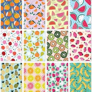 Sweetzer & Orange S&O Notebook Journal Set of 24 with 12 Unique Designs - Brightly Colored 3.5x5 Mini Organizer That Fit Anywhere - Durable Pocket logbook Group- Writing Pad Bulk