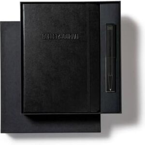 LEUCHTTURM1917 Bullet Journal Stealth Collector's Set - All Black Official BuJo Notebook, Drehgriffel Pen, and Pen Loop